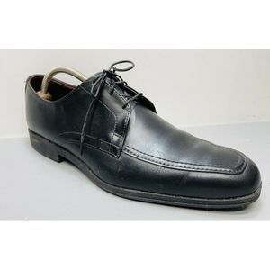 Allen Edmonds Tribeca Solid Black Leather Moc Toe Oxford Shoes Size 11.5 D